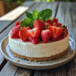 dairy free cheesecake recipe with strawberries
