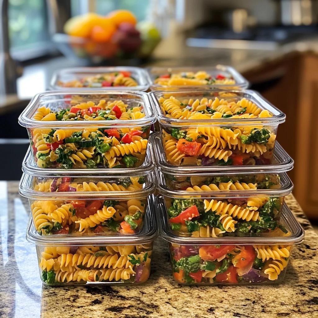 storing gluten free pasta salad in glass containers