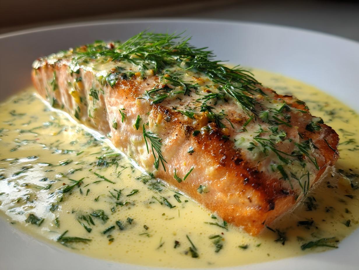 Creamy Lemon Sauce Salmon