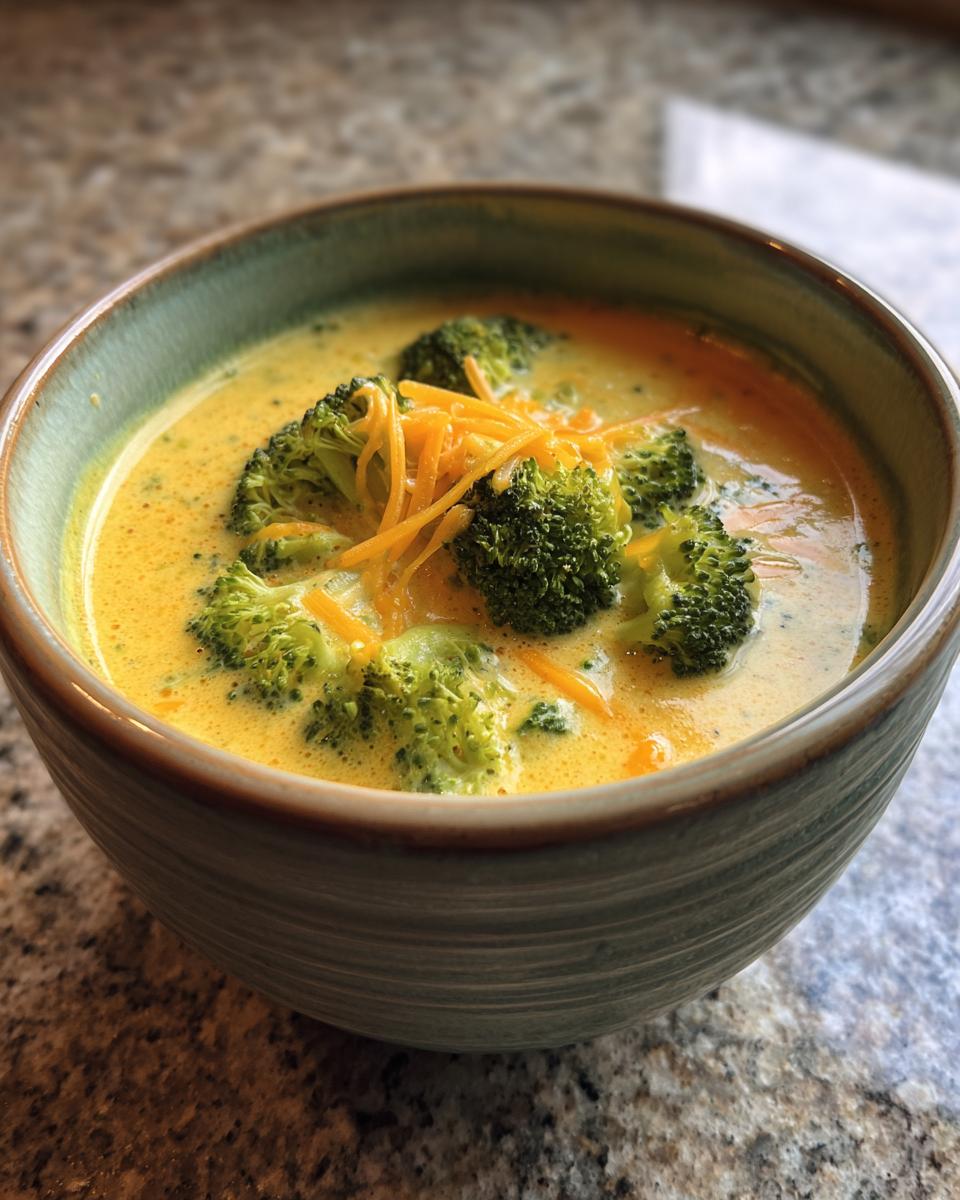 broccoli cheese soup - detail 1