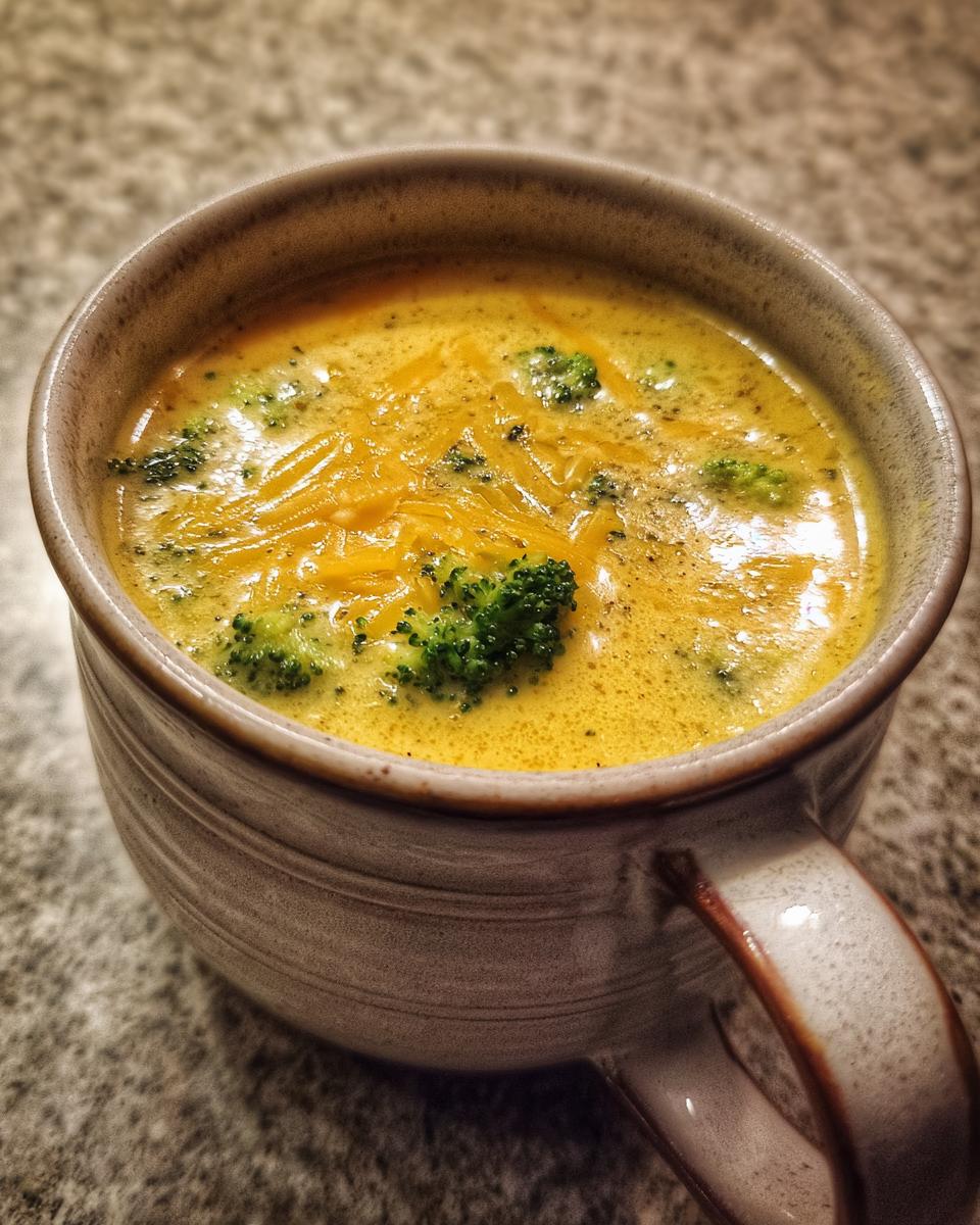 broccoli cheese soup - detail 2