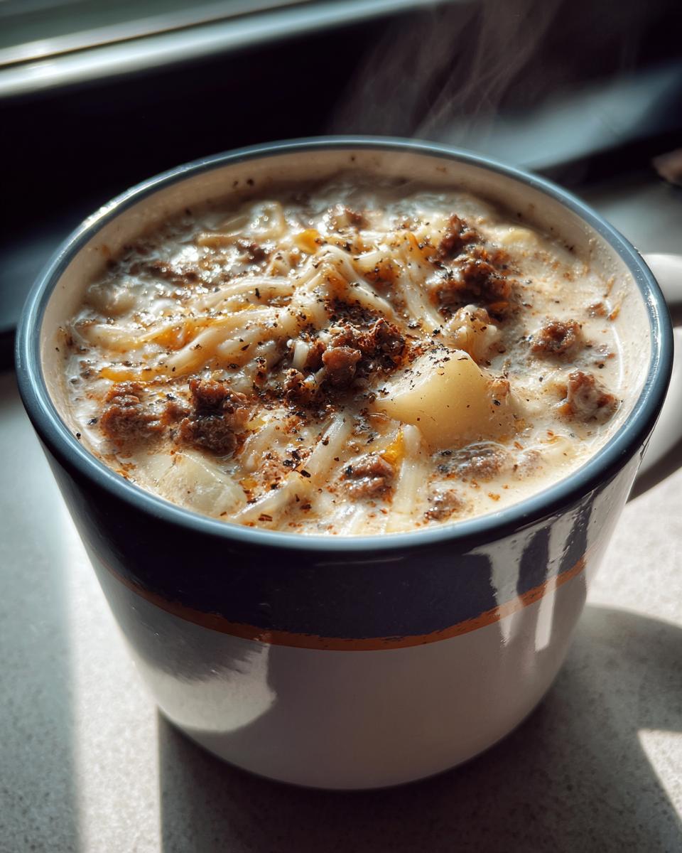 cheeseburger soup - detail 2