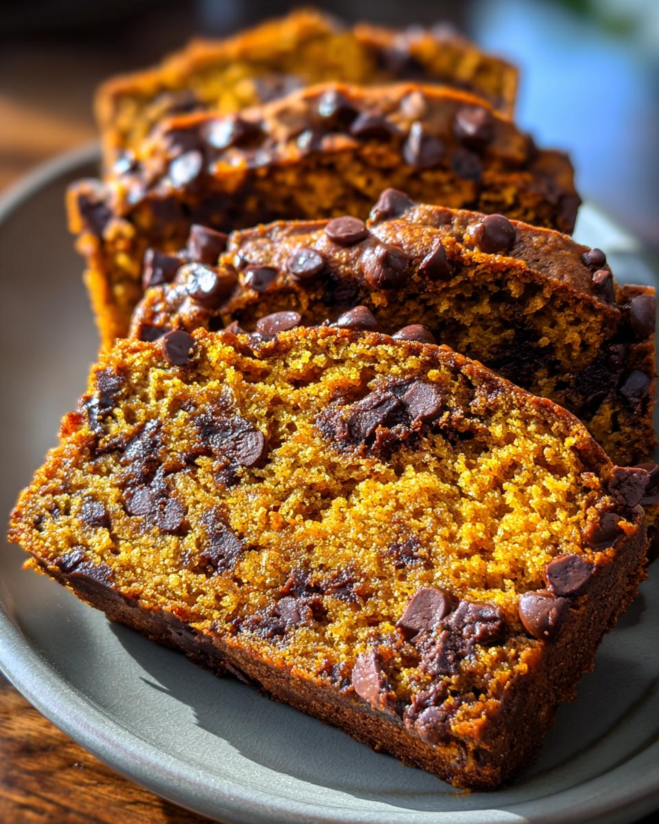 chocolate chip pumpkin bread - detail 1