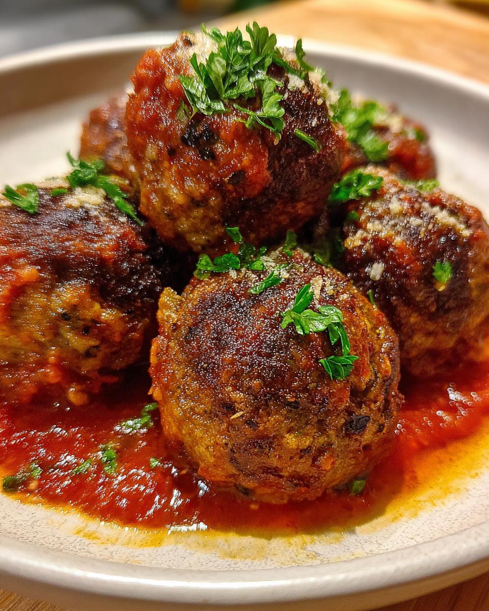 eggplant meatballs - detail 1