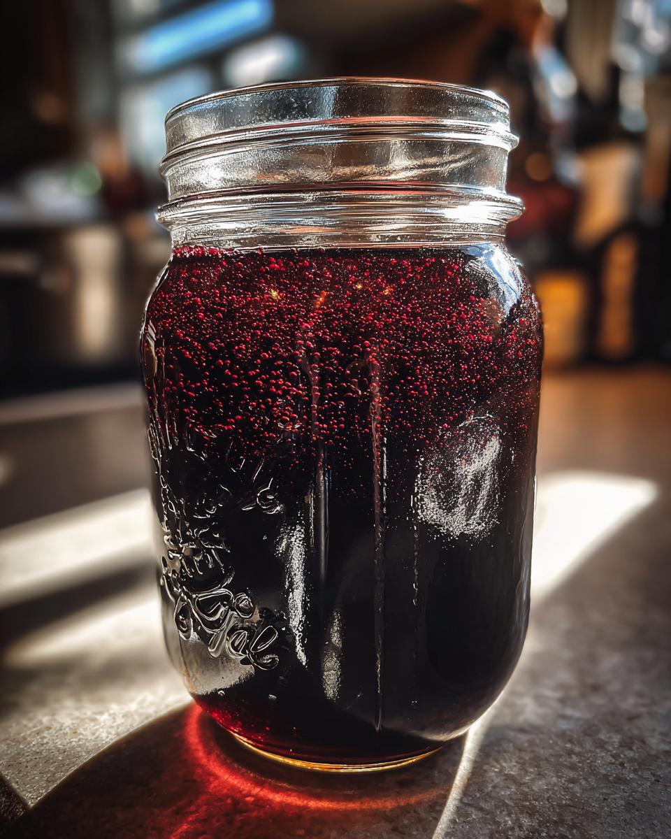 elderberry syrup - detail 2