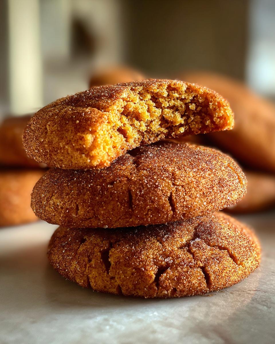 pumpkin snickerdoodle cookies - detail 1