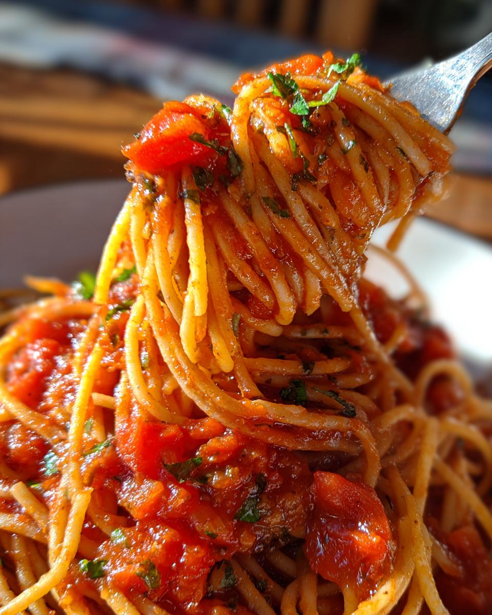 spaghetti sauce from fresh tomatoes - detail 2