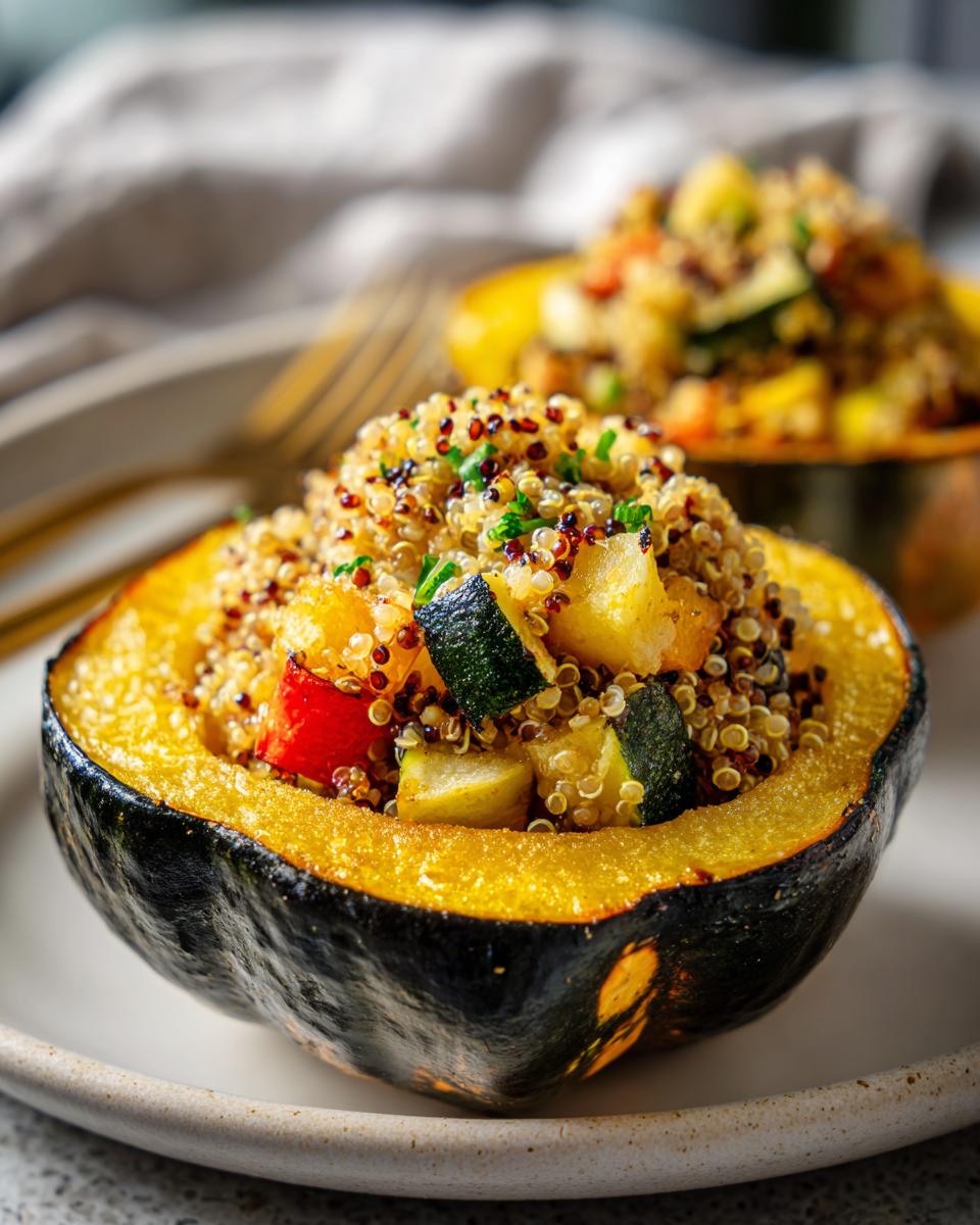 stuffed acorn squash - detail 1