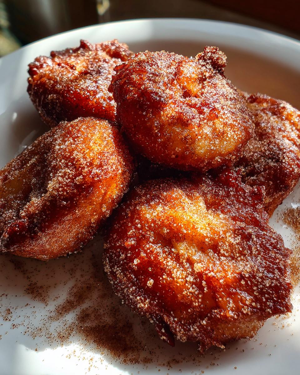 Crisp Apple Fritters Dusted with Cinnamon Sugar - detail 1
