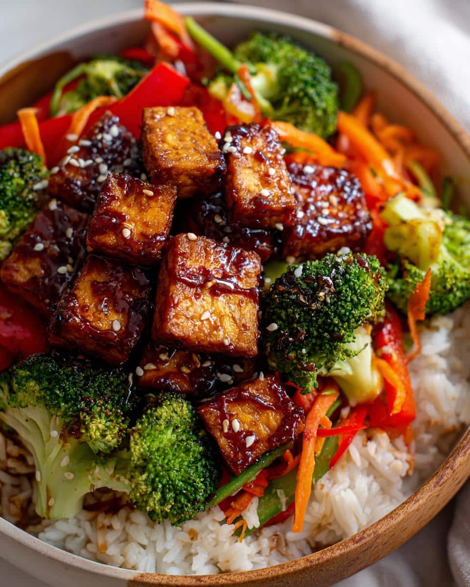 Crispy Baked Teriyaki Tofu Bowls - detail 1