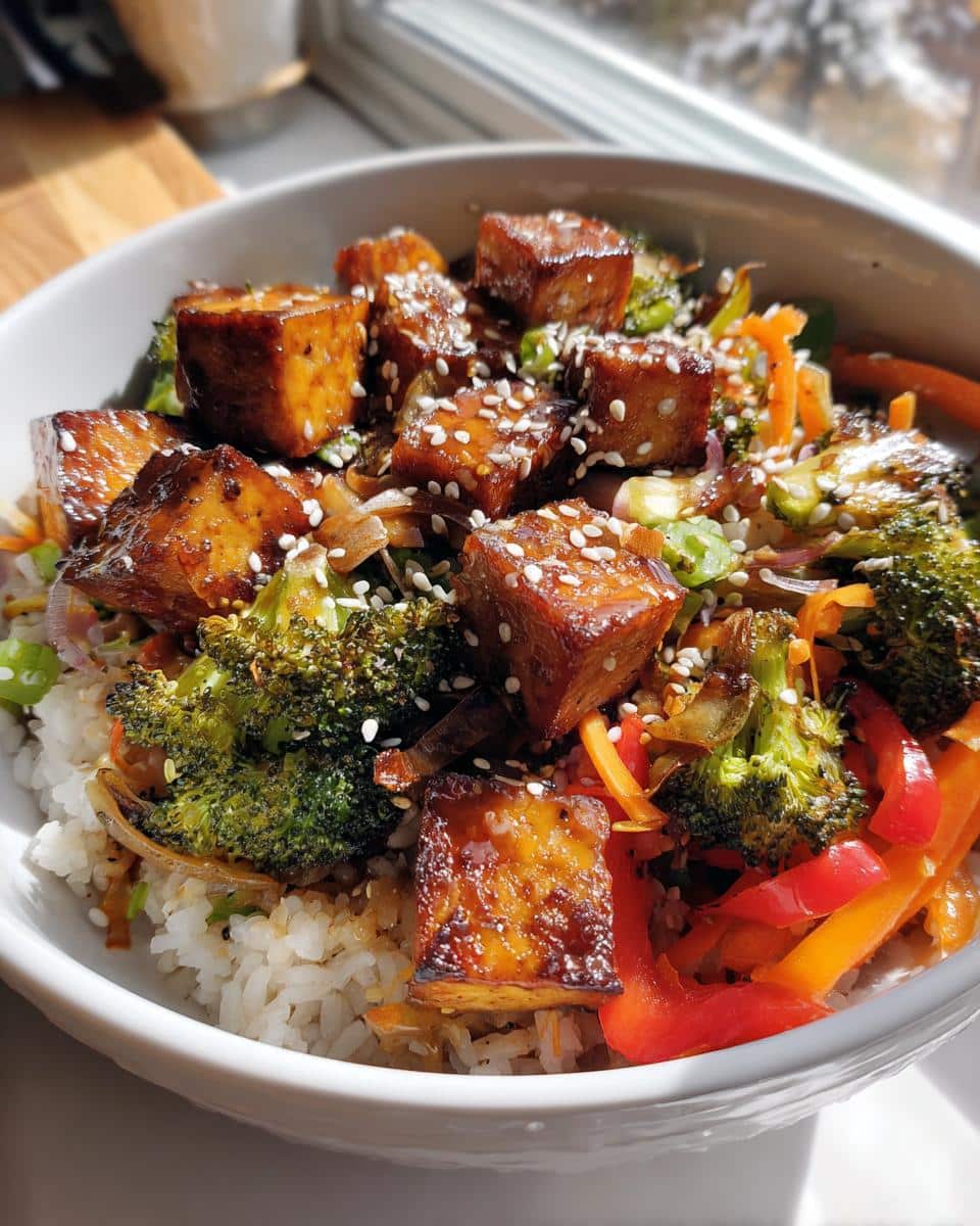 Crispy Baked Teriyaki Tofu Bowls - detail 2