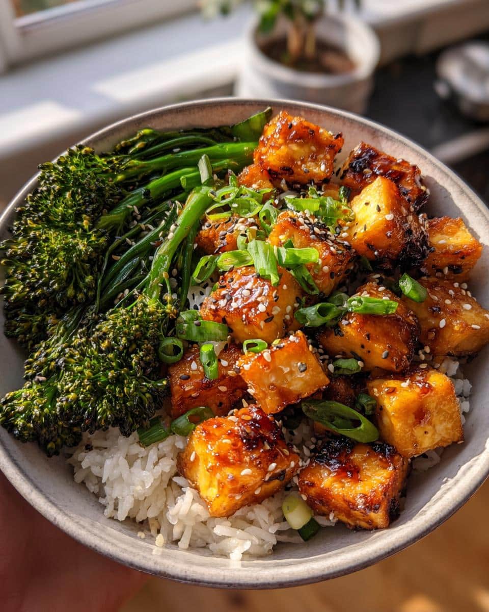 Crispy Baked Teriyaki Tofu Bowls with Broccolini - detail 1