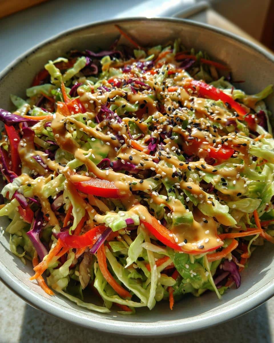 Crunchy Asian Slaw with Sesame Ginger Dressing - detail 1