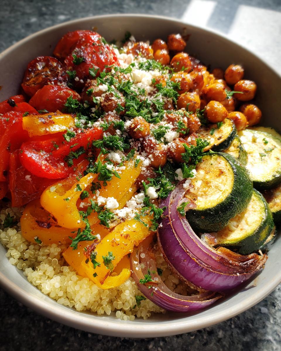 High-Protein Quinoa Bowls with Roasted Mediterranean Vegetables - detail 1