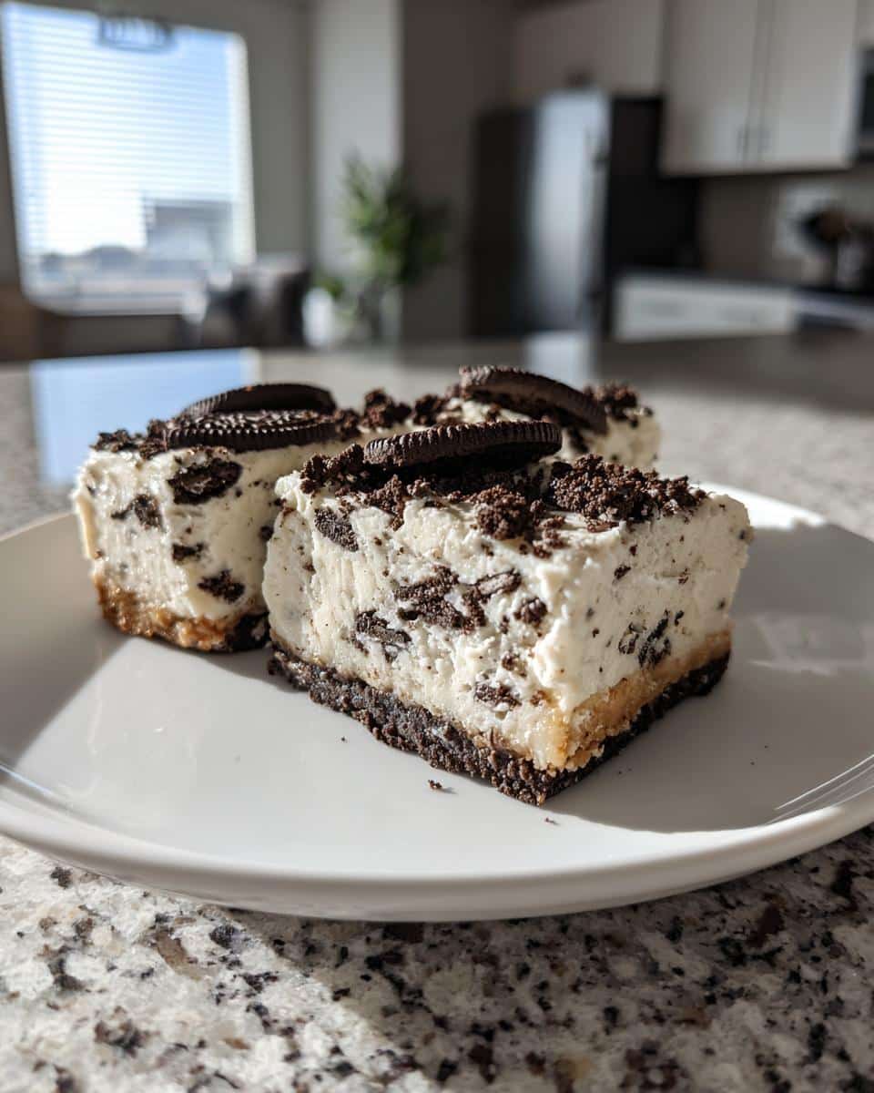 No-Bake Oreo Cheesecake Bars - detail 1