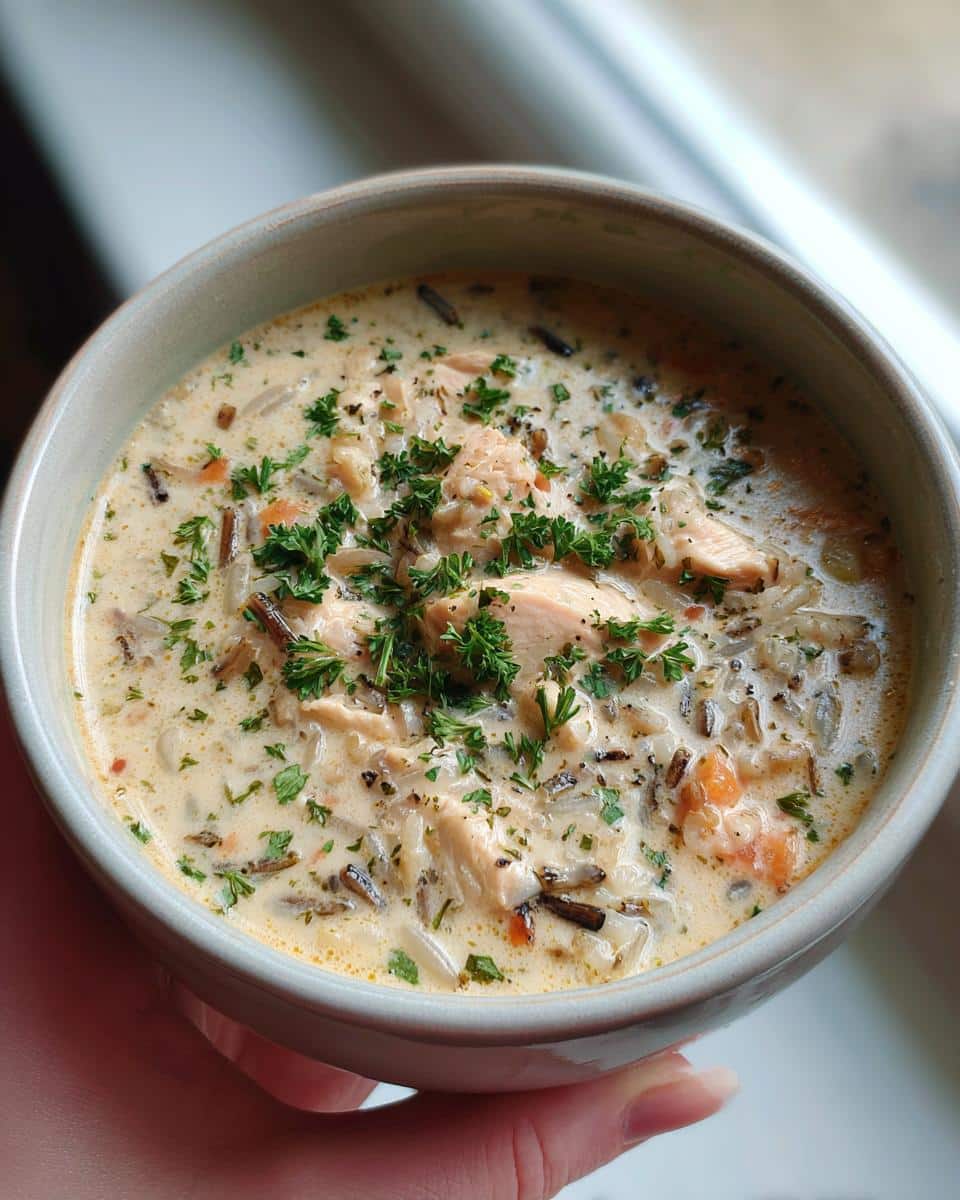 Creamy Chicken and Wild Rice Soup - detail 1