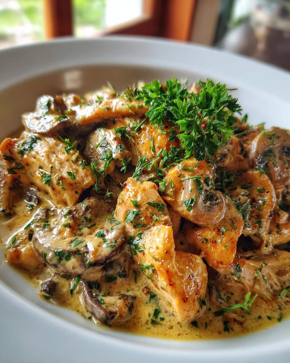 Creamy Mushroom Chicken (Restaurant-Style Dinner Recipe) - detail 1
