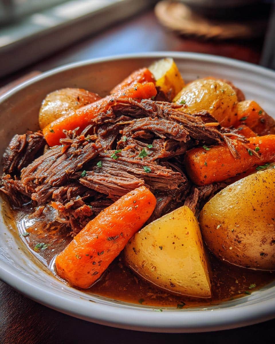 Slow Cooker Pot Roast with Potatoes and Carrots - detail 1