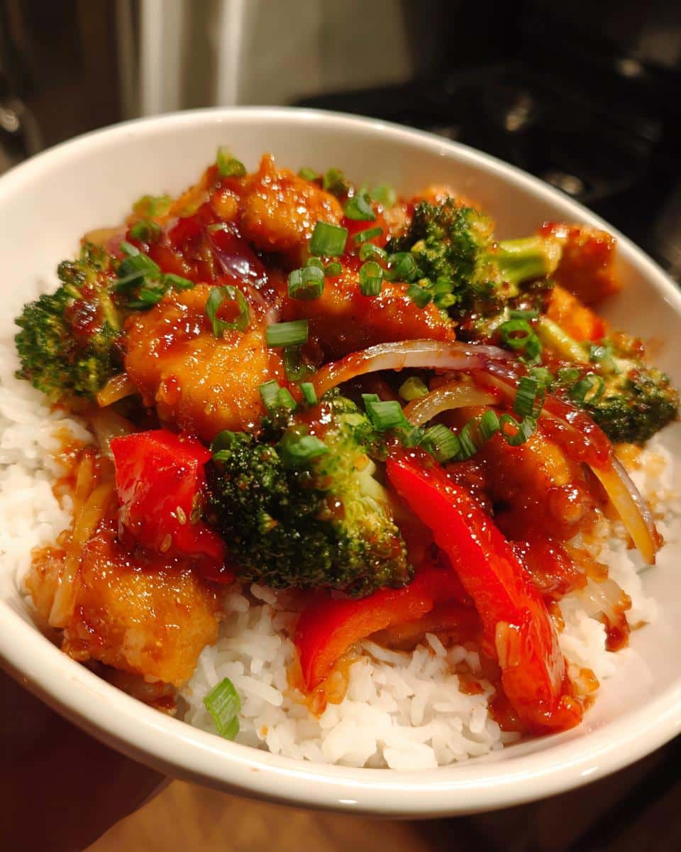 Sweet and Spicy Honey Sriracha Chicken Bowls - detail 1